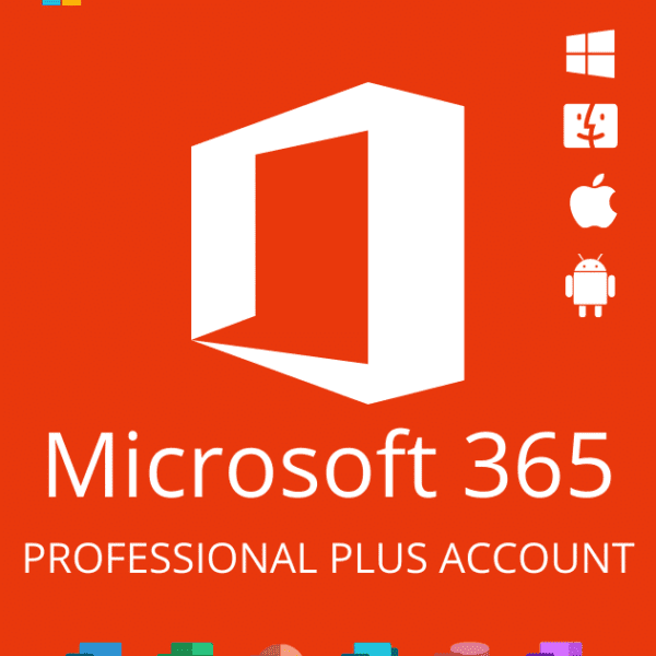 MICROSOFT 365 PROFESSIONAL PLUS ACCOUNT 5 DEVICES – 1 YEAR SUBSCRIPTION