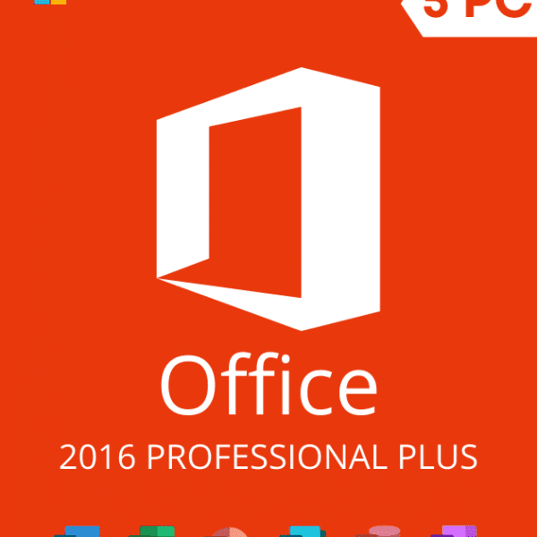 OFFICE 2016 PROFESSIONAL PLUS ACTIVATION KEY – 5 PC